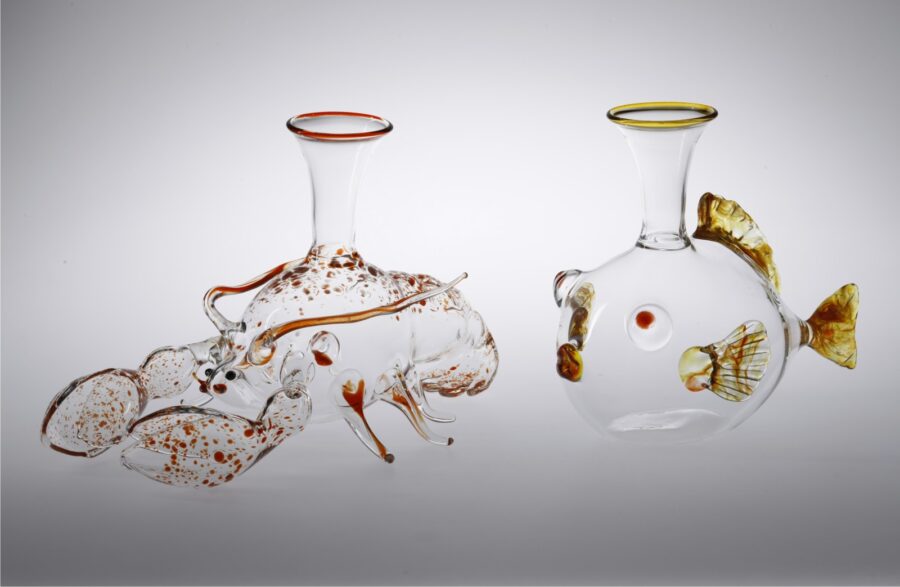 Massimo Lunardon, i suoi pesci e aragoste di vetro danno un "gusto" unico alla tavola