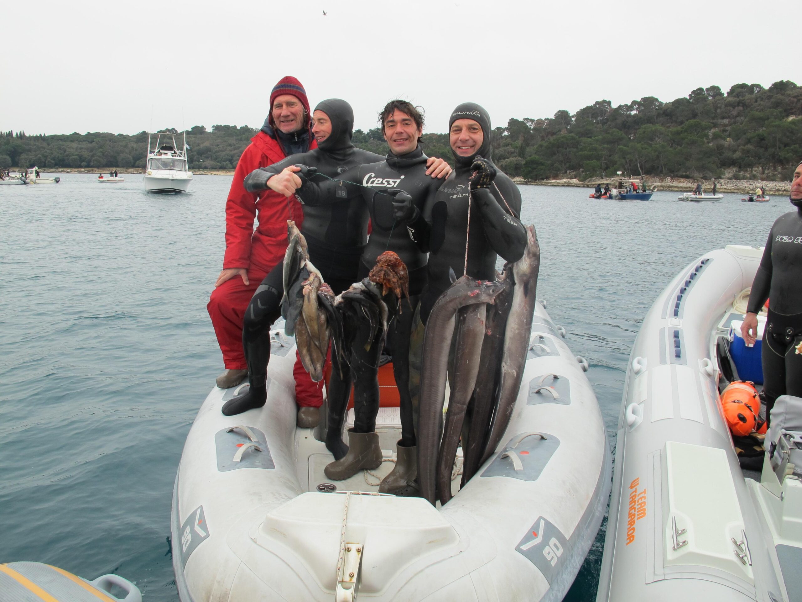 La nazionale italiana di pesca in apnea domina nelle acque Rovigno