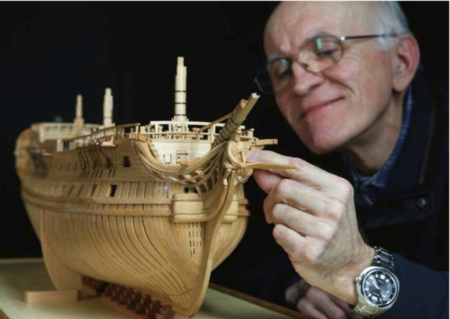 È d'oro il bottino del vascello  da 74 cannoni ai mondiali di modellismo