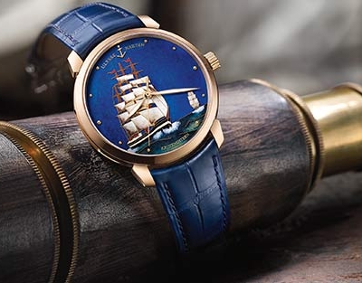 La rotta? È indicata sul quadrante  dell'orologio Ulysse Nardin