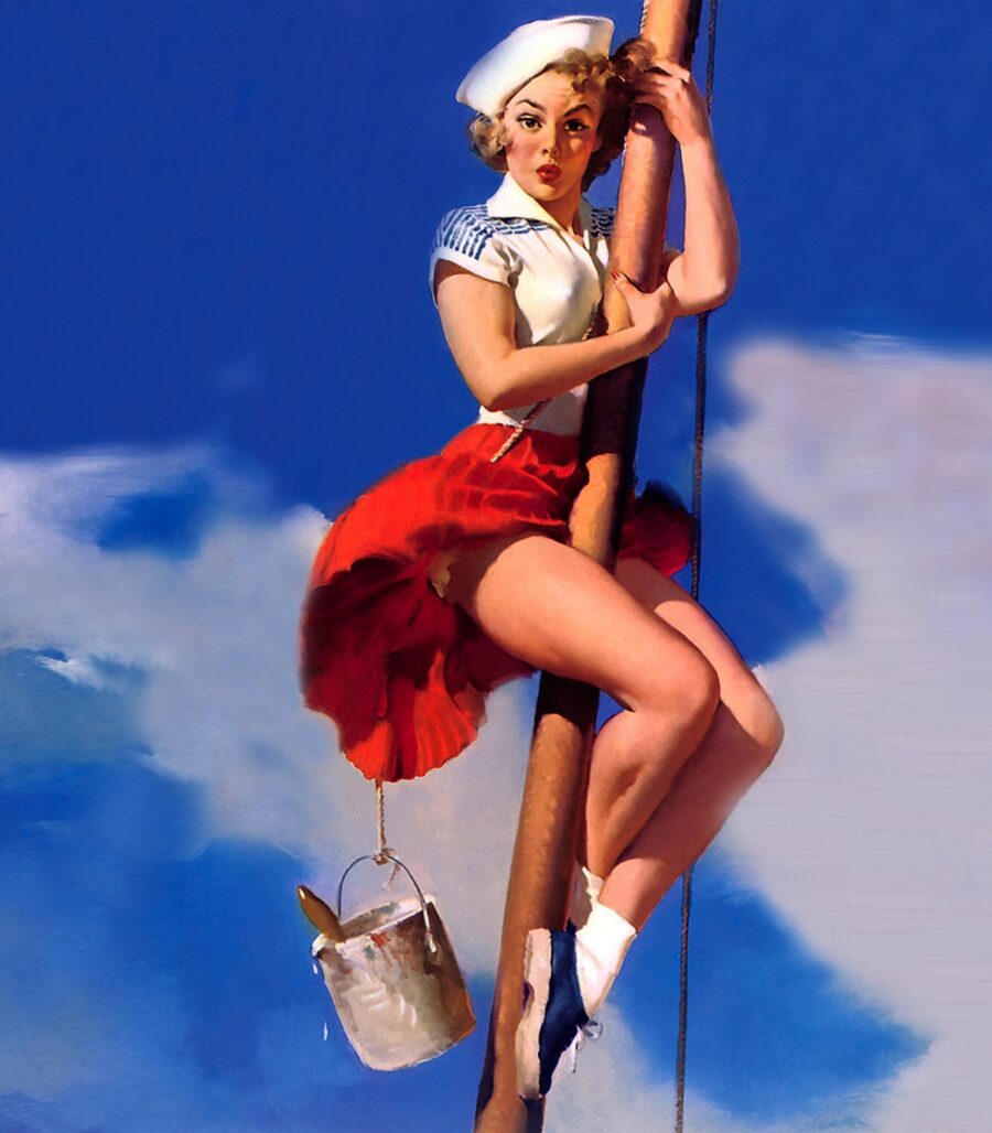 Sogni sexy dei marinai? Un artista  li ha usati per tappezzare le cabine