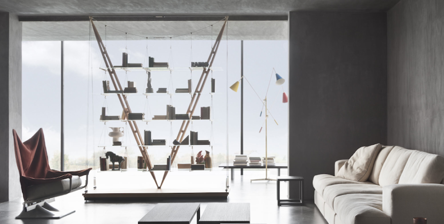 Veliero di Cassina, l'incredibile libreria  sulla quale i libri sembrano galleggiare