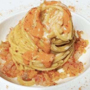 Il vulcano di spaghetti di Federico Lozio  erutta una colata di sapori di mare