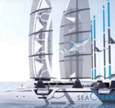 Manta, il maxi catamarano che pescherà  migliaia di tonnellate di plastica dai mari