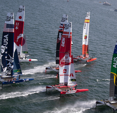 Catamarani volanti, lo spettacolo del  mondiale si "cattura" con la rete di SailGP