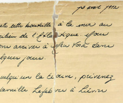 Il mistero del messaggio nella bottiglia  lanciata dal Titanic prima del naufragio