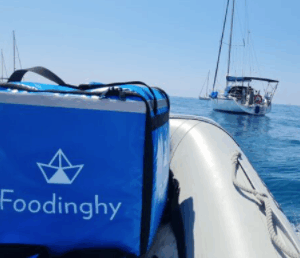 Foodinghy, il delivery sale sul tender  per portarvi pranzi e cene in barca