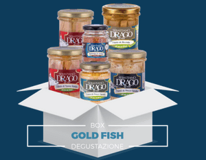 Gold fish Drago, i tesori più saporiti del  mare sono custoditi dentro questi 12 vasetti