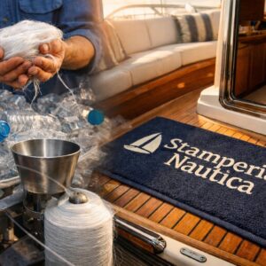 Isole di plastica galleggianti: la difesa del mare  può salpare da un semplice tappetino per yacht