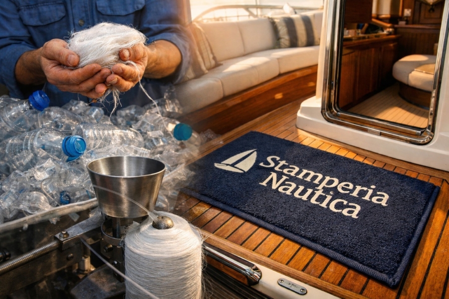 Isole di plastica galleggianti: la difesa del mare  può salpare da un semplice tappetino per yacht