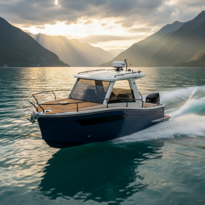 T235 SF,  il nuovo modello di Tuccoli Marine che fa salire la filosofia Executive Sport Vessel "a quota" 7 metri
