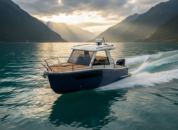 T235 SF,  il nuovo modello di Tuccoli Marine che fa salire la filosofia Executive Sport Vessel "a quota" 7 metri
